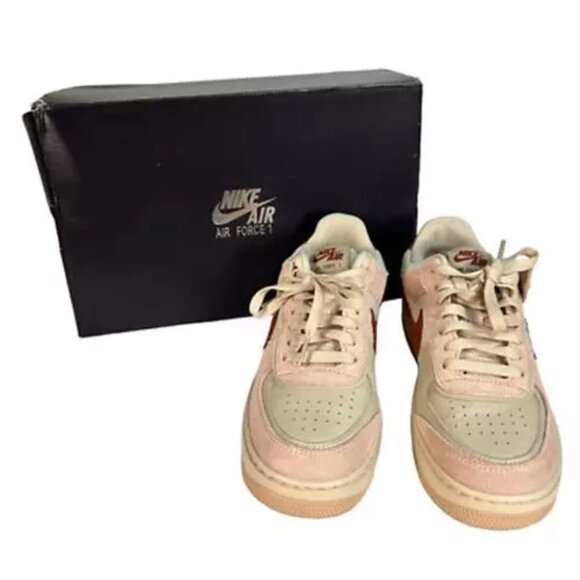 Nike Womens Air Force 1 Shadow Running Shoes Multicolor DZ4705-200 Leather 7M - Picture 3 of 12